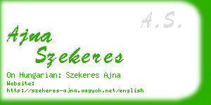 ajna szekeres business card